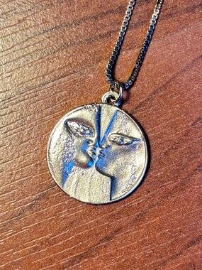 Mercii Unity Coin Necklace Sterling Silver Minimalist Pendant Layering Jewelry